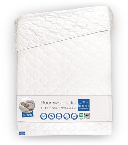 LINEA by böhmnerwald - kids- Baumwolledecke leicht, 100x135, 100% Baumwolle, Allergiker geeignet, schonend waschbar bis 40°C, in Deutschland produziert