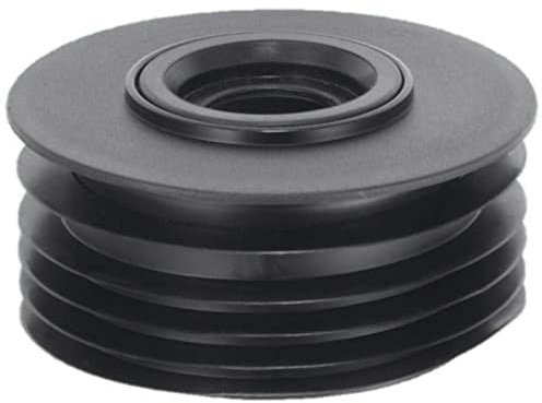 McAlpine DC2-BL 4/110mm Drain Connector with Sealing Ring to fit Plastic Waste Pipe, Black