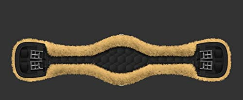 MATTES anatomischer Kurzgurt mit abnehmbarem Lammfell schwarz/natur (65 Zentimeter)
