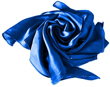 Your Silk Shop Nickituch/Seidentuch 1 A Qualitat unifarben Made in Thailand, 55x55cm, Blau