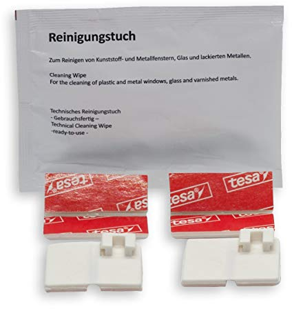 4er Montage-Set Klemmträger Plissee Cosimo, Zubehör Klemmfix Klemmhalterung (Halterungen zum kleben)