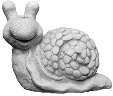 gartendekoparadies.de Lustige Schnecke Steinfigur aus Steinguss, Grau, Frostsicher für Außenbereich, H. 32 cm, 22 kg