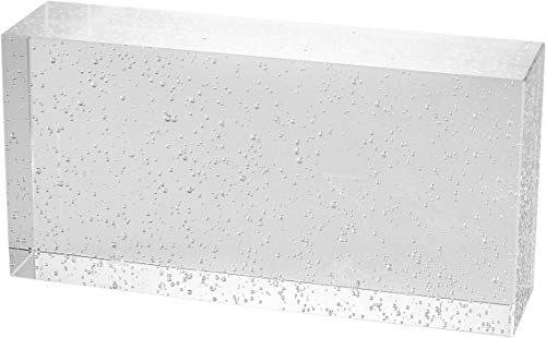 Fuchs Design Crystal Collection, 1 x ladrillo de cristal pulido brillante, aprox. 20 x 10 x 5 cm