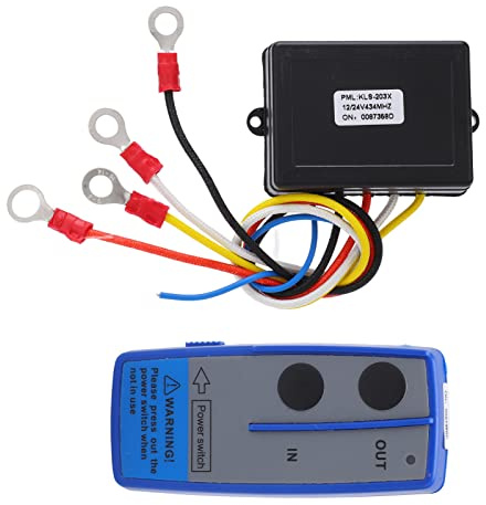 Kit de Télécommande de Treuil, Kit de Télécommande de Treuil sans Fil 434MHZ Récepteur 12V 24V Commutateur Combiné Universel pour Voiture Camion ATV SUV
