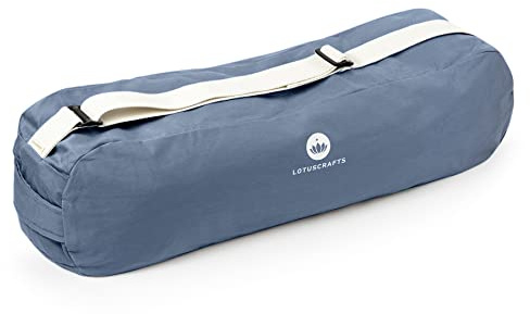 Lotuscrafts® Yogatasche PUNE aus Bio-Baumwolle, Fair & Ökologisch, Ideale Yoga Tasche für Yogamatte und Zubehör, Yogamattentasche mit Extra Fach, 72 cm x 18 x 15 cm
