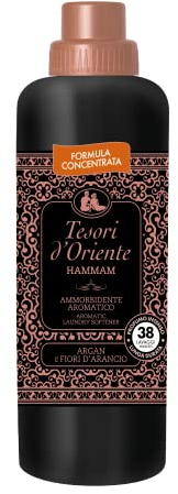 Tesori d'Oriente - Ammorbidente Lavatrice Concentrato Hammam, dalle Note di Gelsomino e Fiori d'Arancio, Fino a 38 Lavaggi, con Preziose Microcapsule Per Capi Morbidi e Profumati, 760 ml