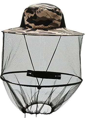 MANMEMU Hut mit Moskitonetz – Imkerhut, Moskitonetz Hut, mücken mütze für Outdoor-Enthusiasten, Landwirtschaft, Jagd, Wandern und Gartenarbeit，Sonnenhut für Unisex-Erwachsene