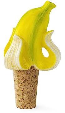 Banana Romance Bootle Sealer - Flaschenverschluss aus Kork, in Bananen Form, gelb
