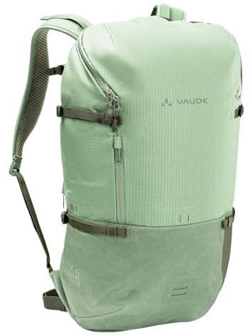 VAUDE Cityrucksack CityGo II 30 Liter Mint, wasserdichter Rucksack Damen & Herren, leichter Daypack für Städtetrips mit Laptop-Fach, Rolltop Rucksack ideal für den urbanen Alltag