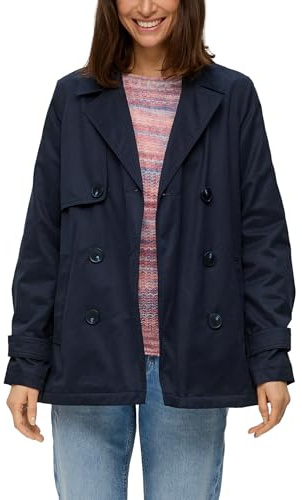 s.Oliver Damen 2149067 Trenchcoat, 5959 blau, 34