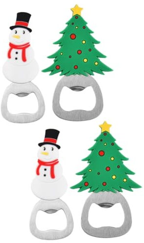 ABOOFAN 4stücke Weihnachts-flaschenöffner Praktischer Weihnachtsbaum Bieröffner Für Partys Und Feiern Für Zuhause Bar Und Küche