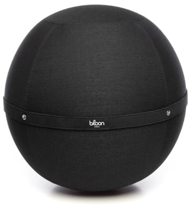 Bloon Sitzball für Büro, ergonomisch, gegen Rückenschmerzen, rutschfest, schmutzabweisend & sehr strapazierfähig, handgefertigt in Portugal, Farbe: Schwarz, 55 cm