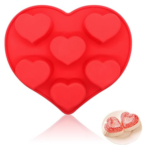 Heart Silicone Moulds | 25 * 22cm Large Heart Chocolate Moulds Heart Shaped Wax Melt Soap Ice Cube Cake Moulds | Valentine's Day Heart Silicone Moulds for Air Fryer