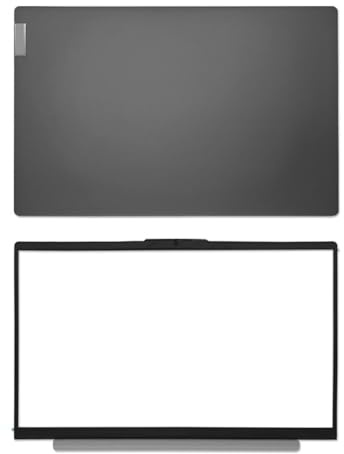 WANGHUIH 15.6 LCD Back Cover Front Bezel Screen Hinges Compatible with Lenovo Ideapad 5 15IIL05 15ARE05 15ITL05 15ALC05 Laptop (dark gray A+B)