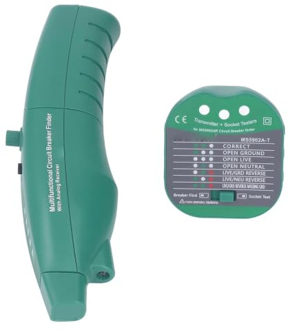 Détecteur de Disjoncteur, Testeur de Prise Électrique, Voyants Lumineux et Lampe de Poche, pour professionnels et particuliers