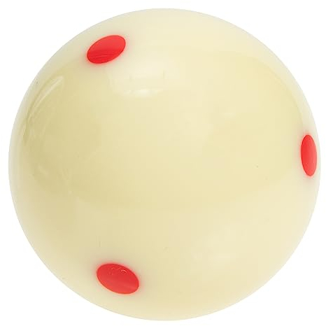 KOMBIUDA Regulationsgröße Billard Weißer Cue Ball Polierter Trainingsball Mit Punkten Zur Übung Und Verbesserung Der Spieltechnik Für Pool Und Snooker