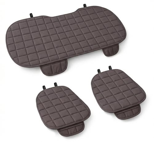 Auto Accessori Lupex - LS24 - Coprisedili Universale Auto 3 Pezzi – Protezione Sedili Anteriori e Posteriore, Seduta Antiscivolo e Traspirante (Coffe)