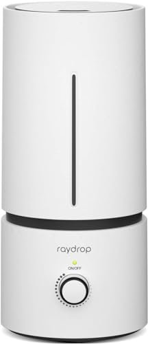 raydrop Humidifiers for Bedroom, Cool Mist Humidifiers for Babies, 1.70L Quiet Ultrasonic Humidifier, Space-Saving, Filterless, Auto Shut Off - (White, UK 220V)