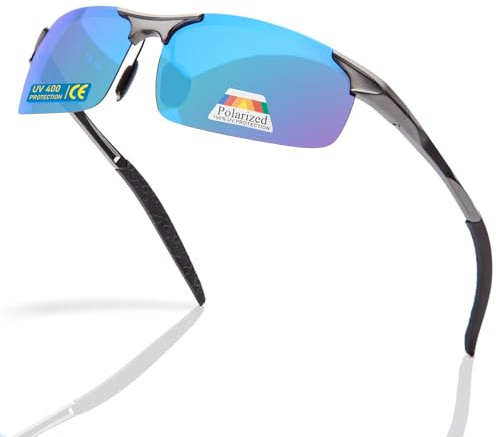 Epavouos Polariserade solglasögon sportglasögon cykelglasögon ultralätt metallmaterial UV 400 unisex sportstil