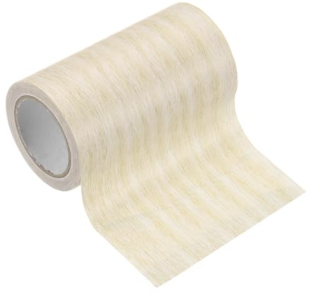 PATIKIL Ruban Bois 10cm x 4.57m, Ruban Réparation Auto-Adhésif Texture Bois Effet Réaliste Patch Pour Meubles Armoires Sols Murs, Chêne Jaune Clair
