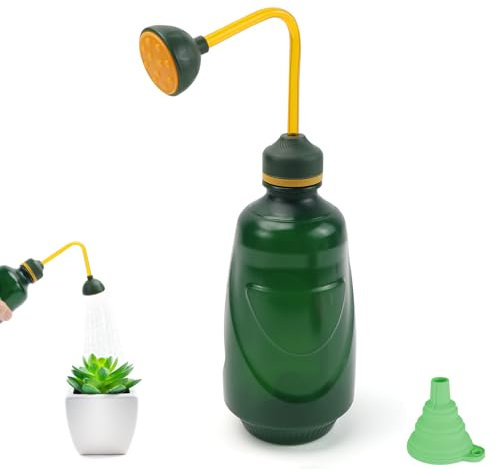 Gießkanne Klein Giesskanne Zimmerpflanzen Gießbrause Sprühgießer für Kleine Pflanzen Stecklinge Blumen Setzlinge Bonsai Softsprüher Schonende Bewässerung von Setzlingen 450ml (Grün)