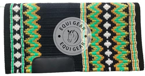EQUIEMPRESS Sattelunterlage Western Ranch/Westernsatteldecke aus Neuseelandwolle, Top Wool Pad Sensor Flex (Anpassung möglich) A-852 (36 x 36)