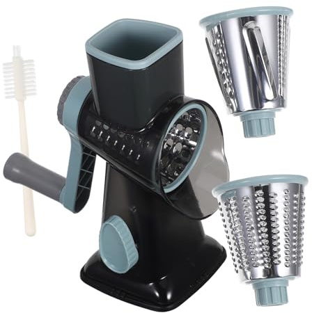 IMIKEYA De Queso Giratorio Rallador De Alimentos Cortador De Picadora De Cebolla Cortadora De Verduras Helicóptero Manual Cheese Shredder Cortador De Páginas