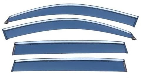Windabweiser Für VW Für Tiguan 5N 2007-2015 Fenster Visier Vent Shades Windabweiser Regenschutz Sonnenschutz Autozubehör Regenabweiser(PC Stainless Steel)