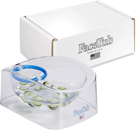 The FaceTub Cold Ice Bath, Premium Face Bowl For Ice, Vagus Nerve Stimulator Face Tub, Facial Cold Plunge to Support Skin Health & Relaxation, Facial Cold Plunge with Breathing Tubes