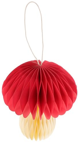 Baluue Adorno Colgante Bola de Panal Forma de Seta de 10 CM Decoración de Fiesta y Cumpleaños Bola de Papel Resistente para Eventos Interiores y Exteriores