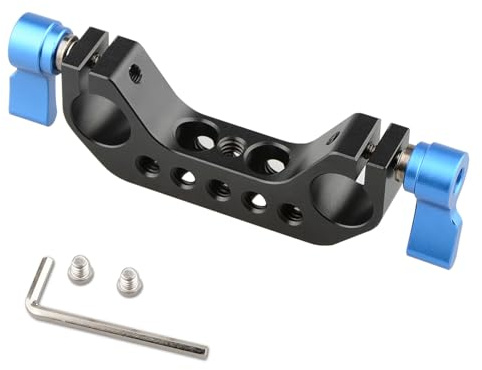 15mm Double Interfaces Tube Clamp Rails Connector Adapter For Photography Sliders Stabilizers And DSLR Camera Mounts Double Hole Pipe Clamp For Video Equipment