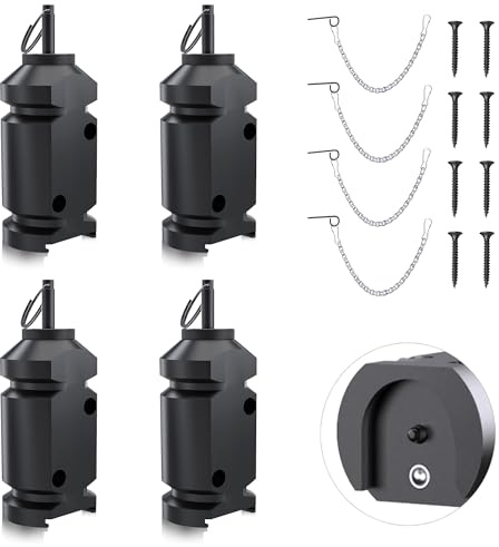 REMFLY Confezione da 4 allarmi di viaggio perimetrali da 12 gauge con viti | Allarme di viaggio perimetrale, deterrente orso, include viti e catene, facile da installare, alluminio 6061