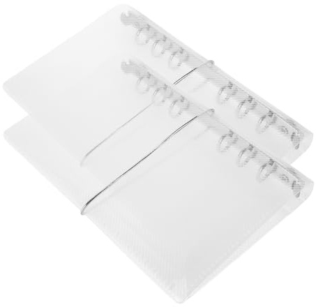 Alipis Set 2 Pezzi Copertine Trasparenti in PP A6 per Raccoglitori a 6 Fori con Chiusura Elastica Custodia Portafoto per Planner e Diario Organizer Multifunzionale per Appunti e