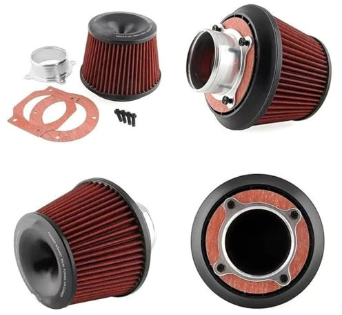 Kit Filtre d'Admission d'Air Filtre D'admission Universel Pour Filtre À Air De Voiture 3 Pouces Adaptateur À Double Entonnoir Pièces Protège Votre Piston 75mm