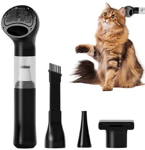 Aspirapolvere per Pelo di Cane per Toelettatura | Senza Fili Silenzioso con Ugelli Multipli,Aspirapolvere per Peli di Animali Domestici - per Camera Cucina Uffici Appartamento Veicolo Cruscotto Lettie