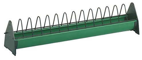 Kerbl Hobbyfarming Geflügel-Futtertrog | Grün/Schwarz, 50 × 10 cm, Original Stükerjürgen,robuster Kunststofftrog für Junghennen, Made in Germany