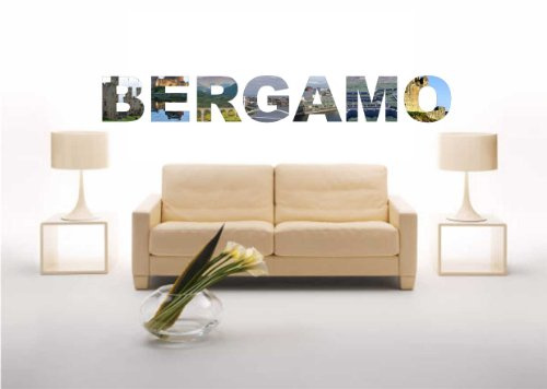 Indigos UG Wandtattoo Wohnzimmer - Wandsticker - Wandaufkleber - Aufkleber - Stadt Name Bergamo mit einigen Sehenswürdigkeiten 100 cm - zur modernen Wandgestaltung im