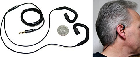 Sound Professionals Low Noise Ear-Hook Binaural Microphones with 3.5mm Jack and Flexible Black Cables