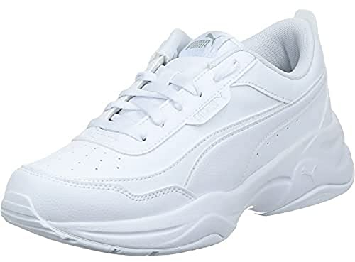 PUMA Femme Cilia Mode Fashion-sneakers, Puma White Puma Silver, 40 EU