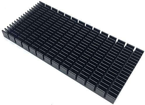 Aluminum Heat Sink Heatsink Module Cooler Fin Heat Radiator Board Cooling for Amplifier Transistor Semiconductor Devices Black Tone 150mm (L) x 70mm (W) x10mm (H)