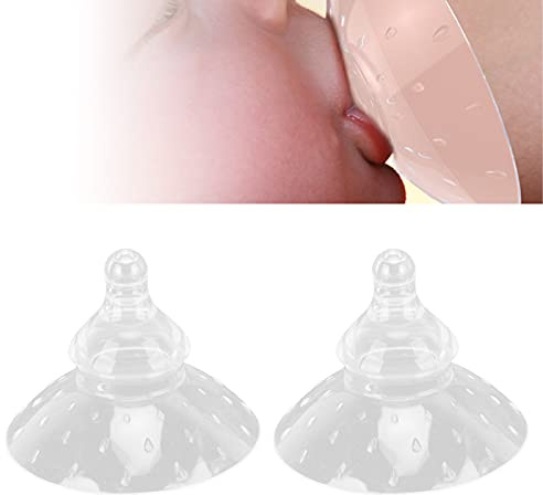 Nipple Shields for Breastfeeding Newborn, Silicone Nipple Shields Breast Feeding, Prevents Biting, Easy Flow Rate Adjustment, Ensuring Smooth Breathing, Reusable Soft Silicone for Breastfeeding Moms