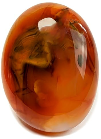 EUSICE - Cornalina Piedra Natural de Madagascar, Piedra de Palma Alegría y el Dinamismo, 100% Artesanal y Hecho a Mano, Cristal Ético para Litoterapia, Bienestar, Meditación y Yoga