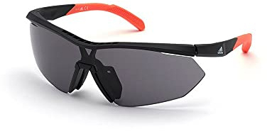 adidas Sport SP0016 Gafas de Sol Mujer, Gafas de Sol Deportivas Delgadas y Ligeras, Forma de Lente Máscara, Lentes Humo, Negro Mate