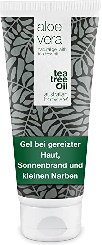 Australian Bodycare Aloe Vera Gel 200 ml | Lozione Doposole all’Aloe Vera | Aloe Vera e Tea Tree oil naturali | Rinfresca e idrata, per pelle con prurito e irritata, scottature e graffi | 100% vegano