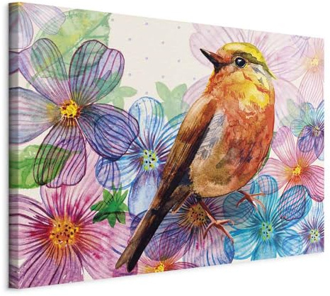 B&D XXL - Akustikbild bunt Aquarell gemalt, Schallschutz, Wohnzimmer, Büro | Verbessert Raumakustik, reduziert Hall, ideal fürs Büro oder Wohnzimmer, hochwertige Verarbeitung, schnelle Montage, stilvoll