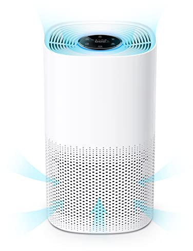 ARVOV Air Purifiers for Home [Ultra Quiet H13 True HEPA Air Filter] Smart Air Cleaner for Smoke, Allergies, Pet Dander, Dust, with Auto Mode 3 Fan Speeds 2/4/8/12H Timer for Bedroom/Office, White