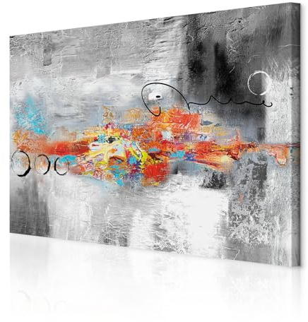 decomonkey Wandbilder Abstrakt 120x80 cm 1 Teilig Leinwandbilder Kunstdruck | Strukturleinwand, Holzkeilrahmen, Bild auf Leinwand, Wanddeko, Wohnzimmer, Wanddekoration, Modern, Kunst, wie gemalt, Kreis