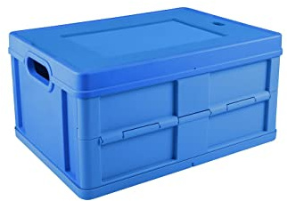 SUNWARE perfectly organised Faltbox - Blau, Quadratisch, 32 Liter, 490 x 360 x 245 mm