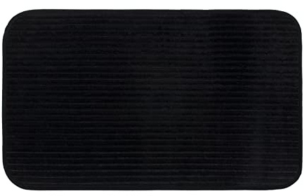 Gözze - Rutschfester Weicher Badeteppich, 100% Polyester, 50 x 70 cm - Schwarz
