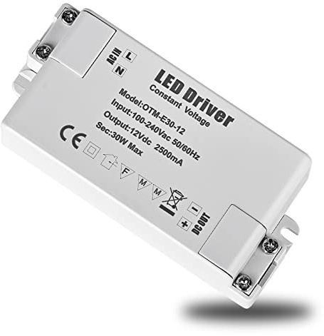 Vaileal LED Transformator 12V 30W - Trafo 230V auf 12VDC, IP44, 1.25A, LED Treiber, kein Flimmern, kein Rauschen